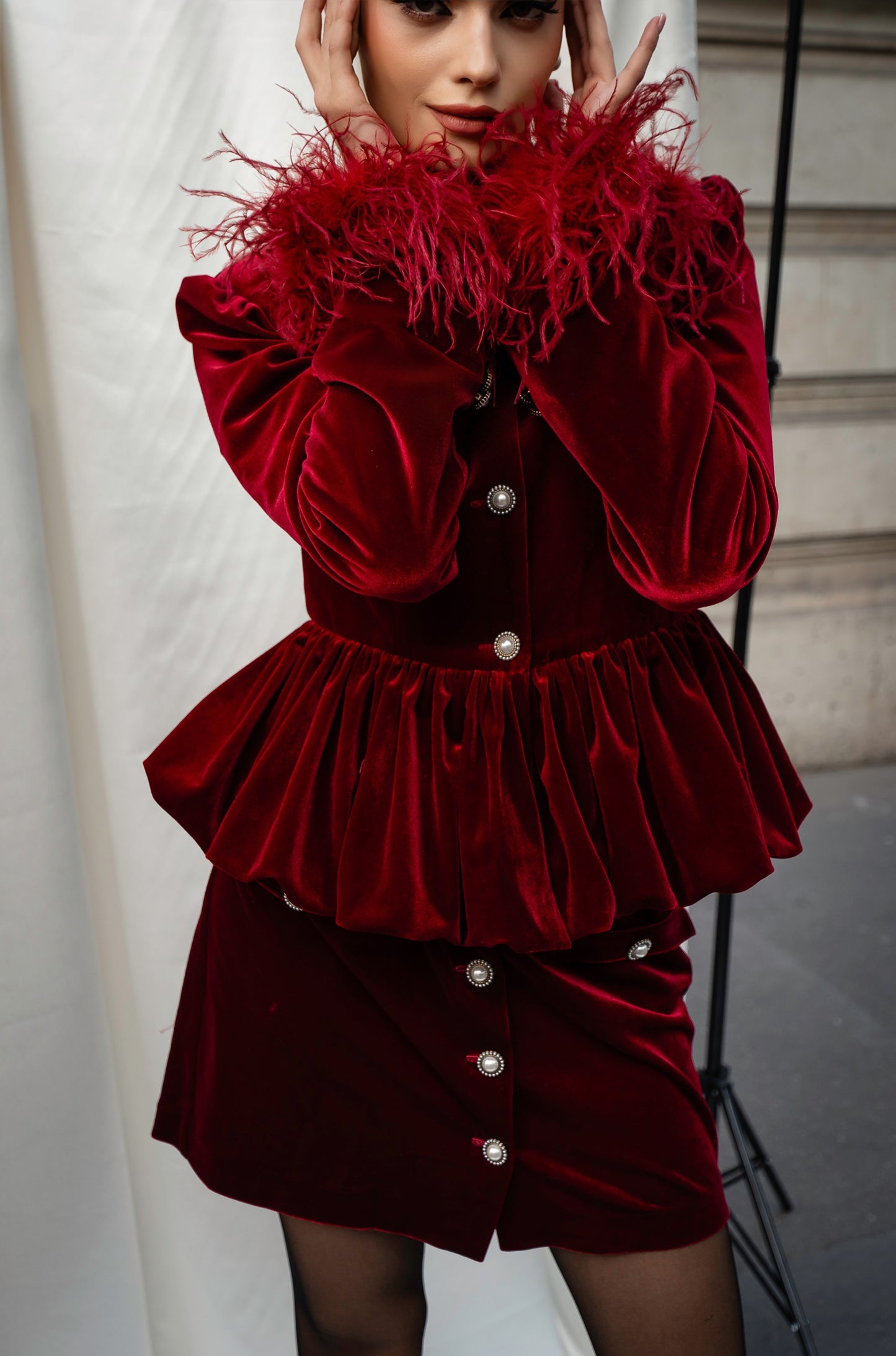 Velvet suit “L’impératrice” with jupe